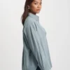 Camisas orgánicas oversize - Azul acero