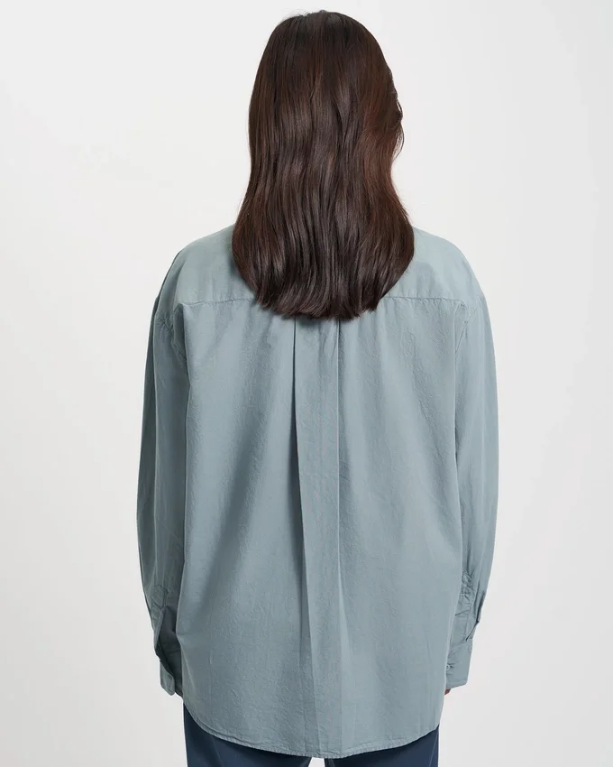 Camisas orgánicas oversize - Azul acero