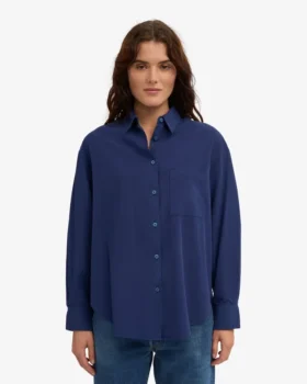 Camisas orgánicas oversize – Azul marino