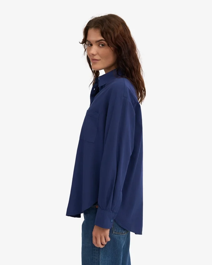 Camisas orgánicas oversize - Azul marino