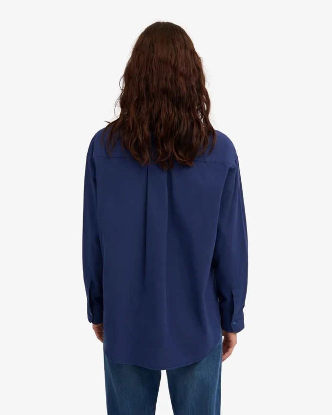 Camisas orgánicas oversize - Azul marino