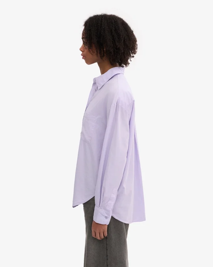 Camisas orgánicas oversize - Lavanda suave
