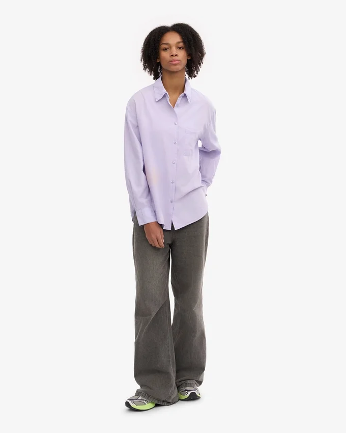 Camisas orgánicas oversize - Lavanda suave