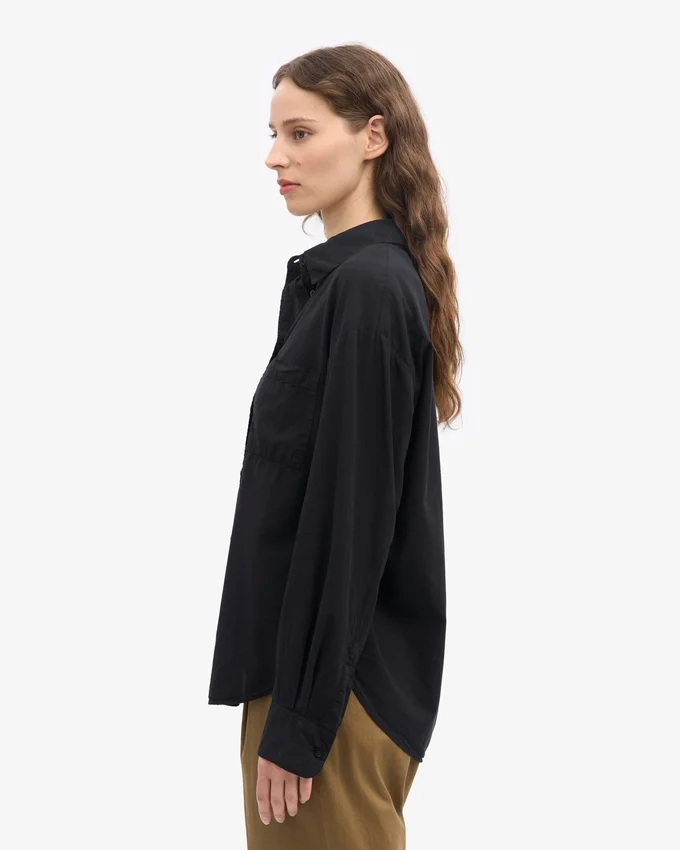 Camisas orgánicas oversize - Negro intenso
