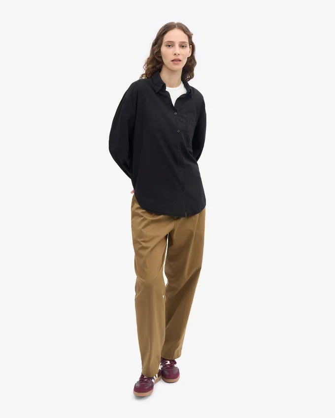 Camisas orgánicas oversize - Negro intenso