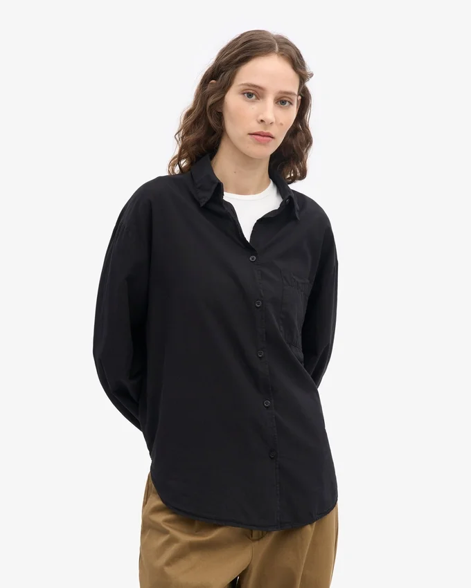 Camisas orgánicas oversize - Negro intenso
