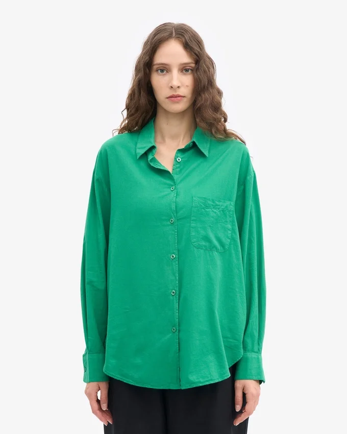 Camisas orgánicas oversize - Verde Kelly
