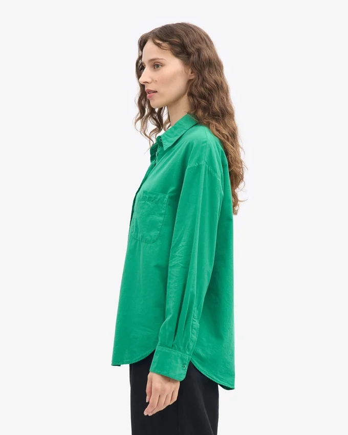 Camisas orgánicas oversize - Verde Kelly