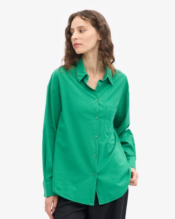 Camisas orgánicas oversize - Verde Kelly