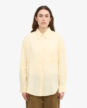 Camisas oversize de lino – Amarillo suave