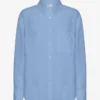 Camisas oversize de lino - azul mar