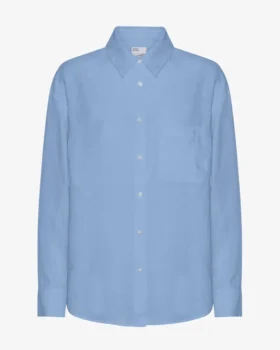 Camisas oversize de lino - azul mar