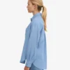 Camisas oversize de lino - azul mar