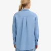 Camisas oversize de lino - azul mar
