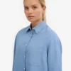 Camisas oversize de lino - azul mar