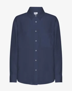 Camisas oversize de lino - Azul marino