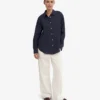 Camisas oversize de lino - Azul marino
