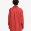 Camisas oversize de lino - Rojo mandarina