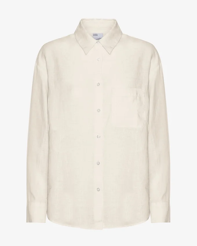 Camisas oversize de lino - Blanco marfil