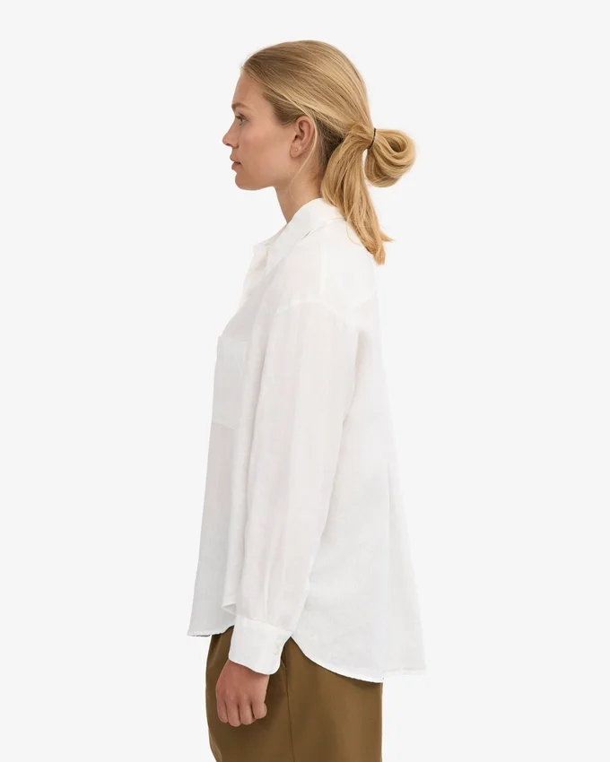 Camisas oversize de lino - Blanco óptico