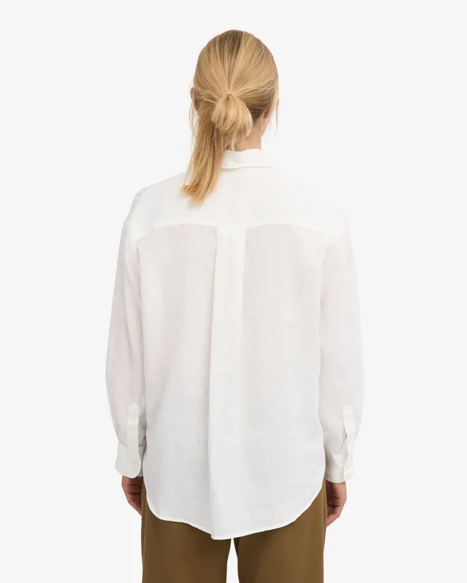 Camisas oversize de lino - Blanco óptico