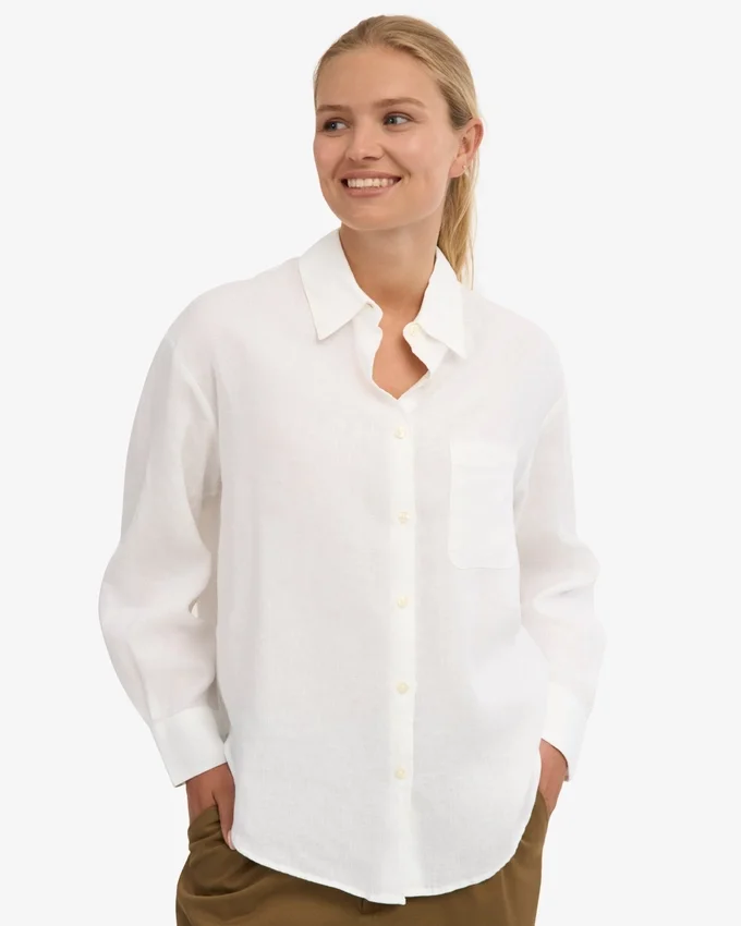 Camisas oversize de lino - Blanco óptico