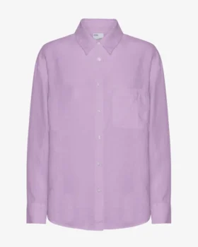 Camisas oversize de lino - Lavanda suave