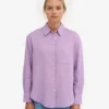 Camisas oversize de lino - Lavanda suave
