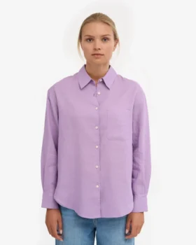 Camisas oversize de lino – Lavanda suave