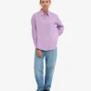 Camisas oversize de lino - Lavanda suave