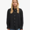 Camisas oversize de lino - Negro intenso