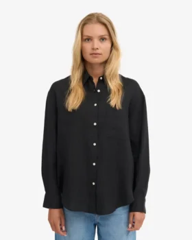 Camisas oversize de lino – Negro intenso
