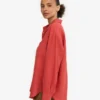 Camisas oversize de lino - Rojo mandarina