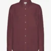Camisas oversize de lino - Rojo sangre