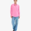 Camisas oversize de lino - Rosa chicle