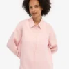 Camisas oversize de lino - Rosa deslavado