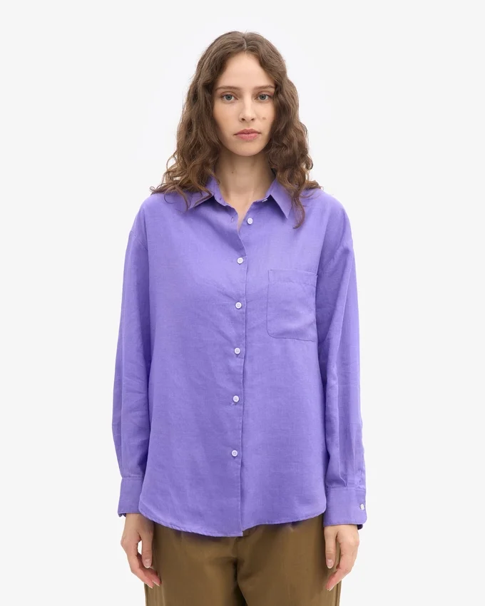 Camisas oversize de lino - Ultravioleta