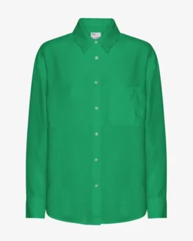 Camisas oversize de lino - Verde Kelly