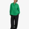 Camisas oversize de lino - Verde Kelly