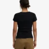 Camiseña orgánica con textura acanalada - Negro intenso