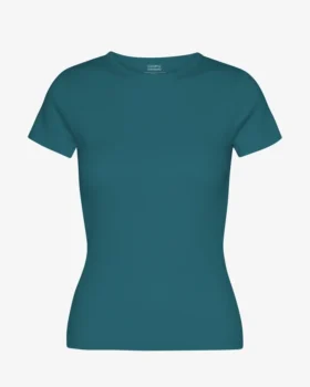 Camiseña orgánica de canalé - Verde océano