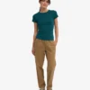 Camiseña orgánica de canalé - Verde océano