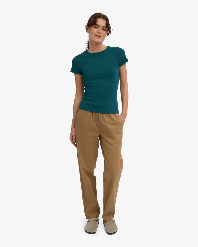 Camiseña orgánica de canalé - Verde océano