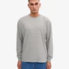 Camiseta de manga larga orgánica de corte oversize - Caqui descolorido