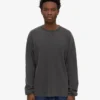 Camiseña orgánica de manga larga oversize - Negro descolorido