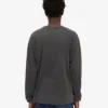 Camiseña orgánica de manga larga oversize - Negro descolorido