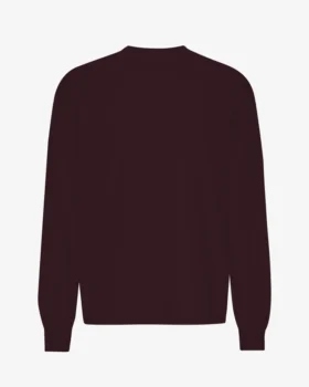 Camiseña orgánica de manga larga oversize - Rojo sangre