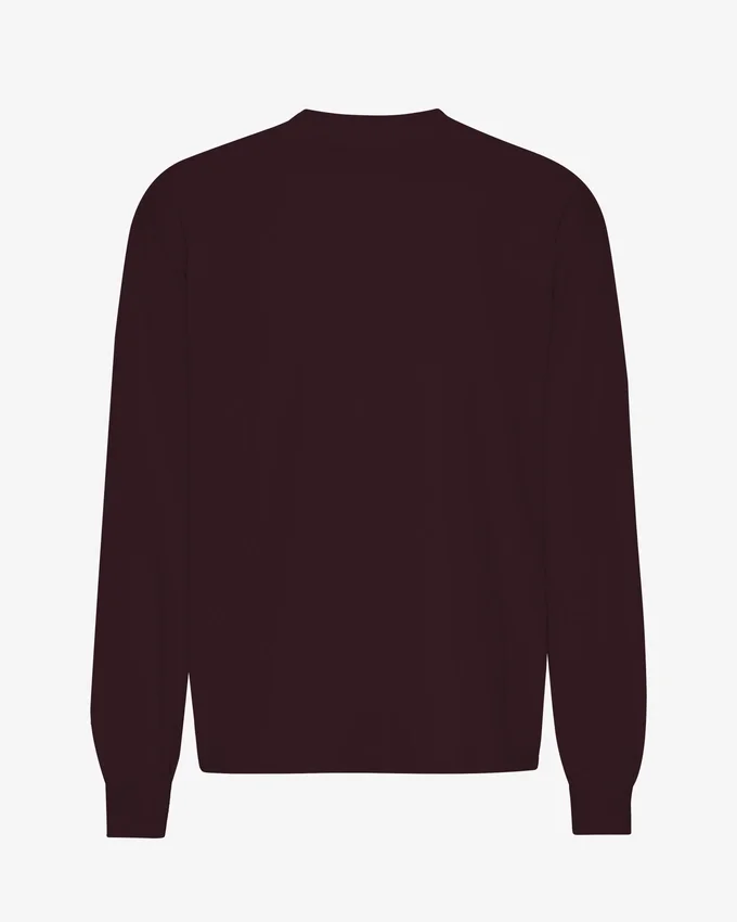 Camiseña orgánica de manga larga oversize - Rojo sangre