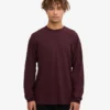 Camiseña orgánica de manga larga oversize - Rojo sangre