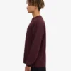 Camiseña orgánica de manga larga oversize - Rojo sangre